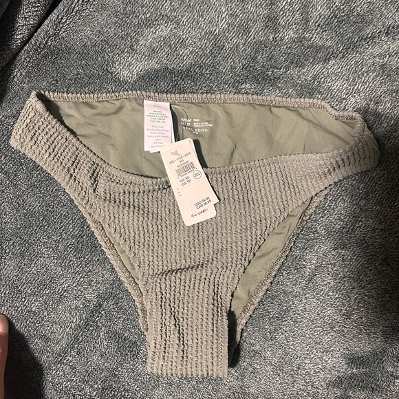 Aerie Shimmery Crinkle Full Coverage Bikini Bottom - Picture 3 of 5